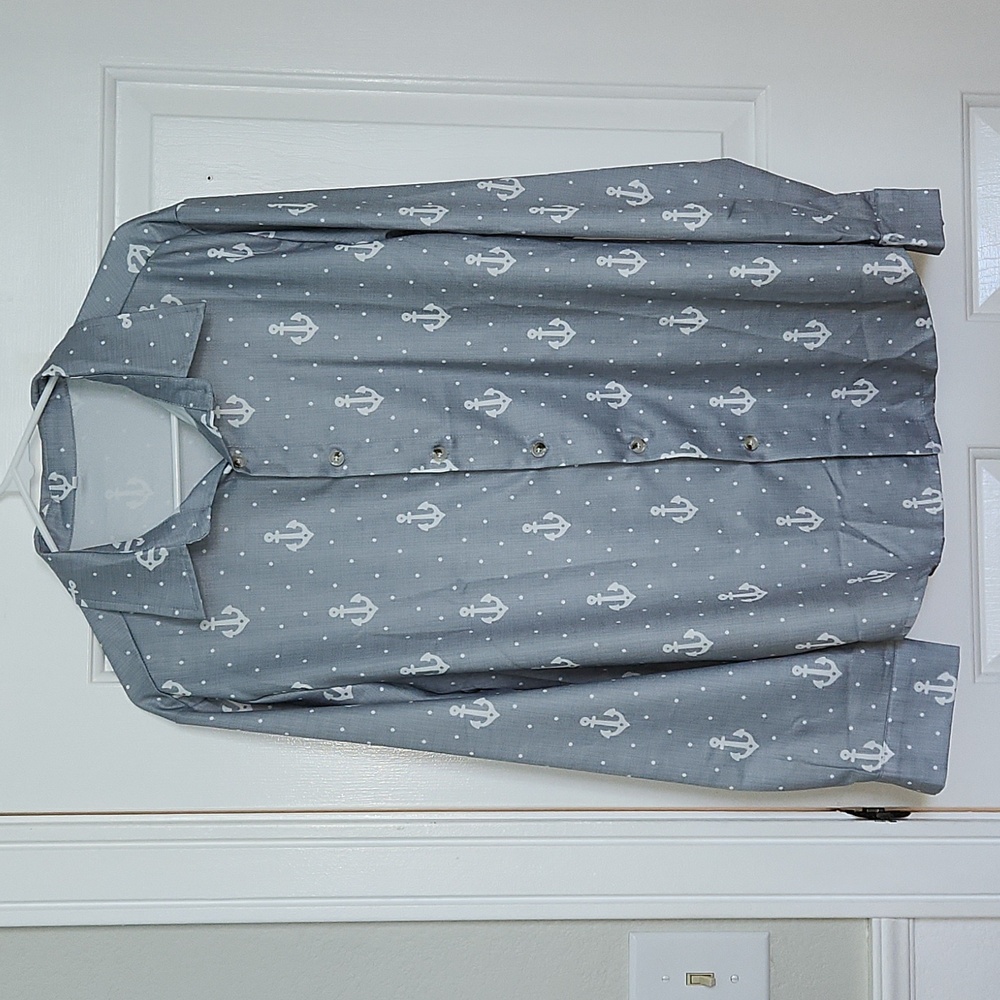 Long sleeved button up dress shirt